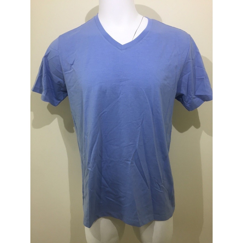 NWT Men's H2H Lifestyle Apparel Short Sleeve Light‎ Blue V-Neck T-Shirt - XL